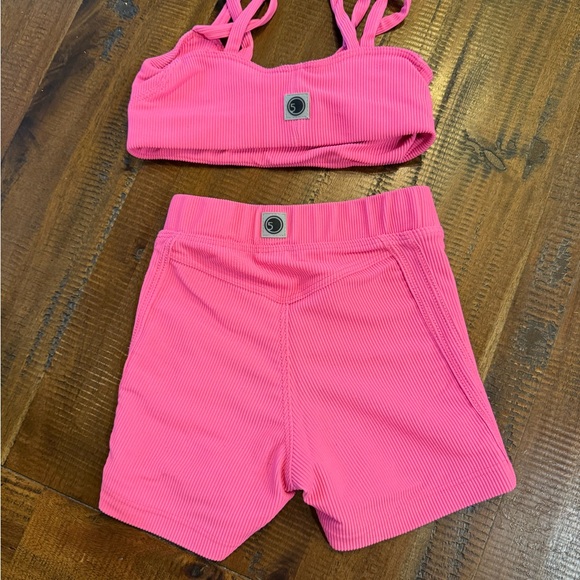 Pink Ribbed dance Set - Picture 2 of 3